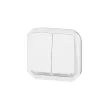 Legrand Plexo 55 069626L dupla váltókapcsoló (106+6), 10 A, IP55, fehér
