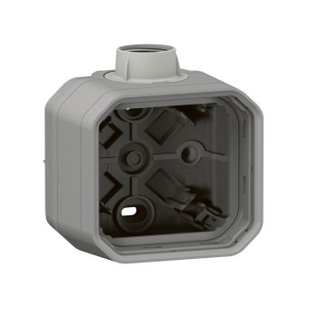   Legrand Plexo 55 069652L vízmentes IP55 falon kívüli 1-es doboz, PG16 tömszelencével,, szürke színben, Legrand 069652L