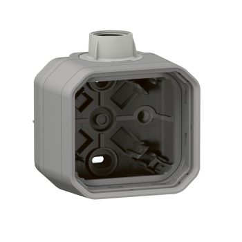  Legrand Plexo 55 069656L vízmentes IP55 falon kívüli 1-es doboz, ISO20 tömszelencével,, szürke színben, Legrand 069656L