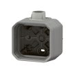 Legrand Plexo 55 069656L vízmentes IP55 falon kívüli 1-es doboz, ISO20 tömszelencével,, szürke színben, Legrand 069656L