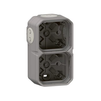   Legrand Plexo 55 069672L vízmentes IP55 falon kívüli 2-es doboz, membrános,, szürke színben, Legrand 069672L
