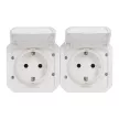 Legrand Plexo 55 069675L kettős dugalj csapófedéllel, 16 A, IP55, fehér