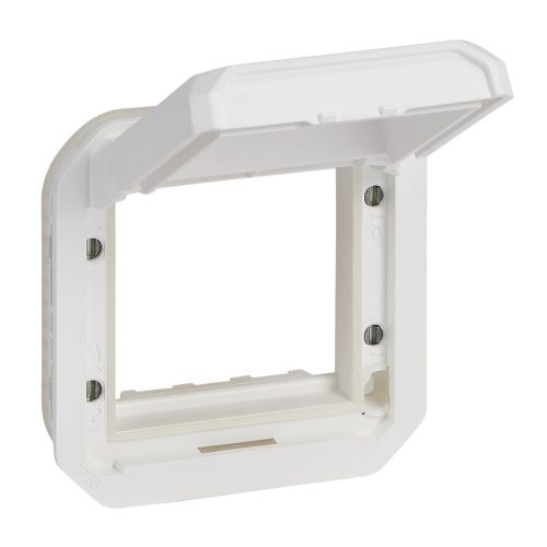 Legrand Plexo 55 069684L vízmentes IP55 Program Mosaic adapter csapófedéllel (nem átlátszó),, fehér burkolattal, csapófedéllel, ( szerelhető kivitel ), Legrand 069684L