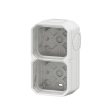 Legrand Plexo 55 069690L vízmentes IP55 falon kívüli 2-es doboz, membrános,, fehér színben, Legrand 069690L