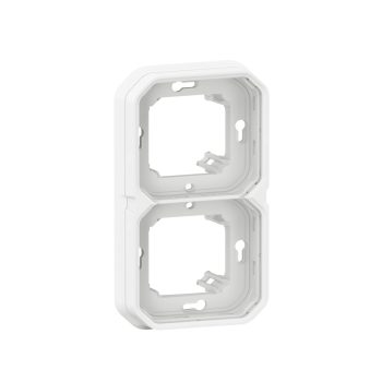   Legrand Plexo 55 069694L vízmentes IP55 kettes keret,, fehér színben, ( szerelhető kivitel ), Legrand 069694L