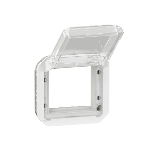 Legrand Plexo 55 069695L vízmentes IP55 Program Mosaic adapter füstszínű csapófedéllel,, fehér burkolattal, csapófedéllel, ( szerelhető kivitel ), Legrand 069695L