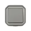 Legrand Plexo 55 069711L vízmentes IP55 váltókapcsoló (106), szürke burkolattal, kerettel, falon kívüli ( összeszerelt ), 10A 250V, Legrand 069711L