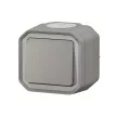 Legrand Plexo 55 069711L vízmentes IP55 váltókapcsoló (106), szürke burkolattal, kerettel, falon kívüli ( összeszerelt ), 10A 250V, Legrand 069711L