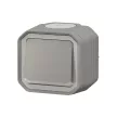 Legrand Plexo 55 069712L vízmentes IP55 váltókapcsoló (106), szürke burkolattal, kerettel, ellenőrzőfénnyel, falon kívüli ( összeszerelt ), 10A 250V, Legrand 069712L