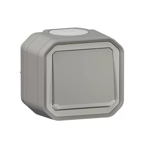 Legrand Plexo 55 069713L váltókapcsoló (106), 10 A, IP55, szürke
