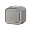 Legrand Plexo 55 069713L vízmentes IP55 váltókapcsoló (106), szürke burkolattal, kerettel, jelzőfénnyel , falon kívüli ( összeszerelt ), 10A 250V, Legrand 069713L