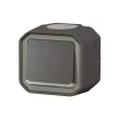 Legrand Plexo 55 069721L vízmentes IP55 váltókapcsoló (106), antracit burkolattal, kerettel, ellenőrzőfénnyel, falon kívüli ( összeszerelt ), 10A 250V, Legrand 069721L