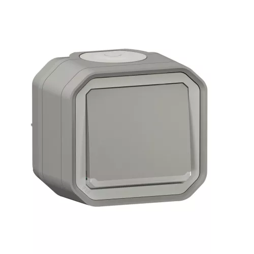 Legrand Plexo 55 069722L egypólusú nyomó (N101), 10 A, IP55, szürke