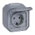 Legrand Plexo 55 069733L dugalj 2P+F csapófedéllel, 16 A, IP55, szürke