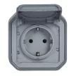 Legrand Plexo 55 069733L dugalj 2P+F csapófedéllel, 16 A, IP55, szürke