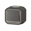 Legrand Plexo 55 069736L vízmentes IP55 váltókapcsoló (106), antracit burkolattal, kerettel, jelzőfénnyel , falon kívüli ( összeszerelt ), 10A 250V, Legrand 069736L