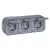 Legrand Plexo 55 069743L hármas dugalj csapófedéllel, 16 A, IP55, szürke