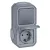 Legrand Plexo 55 069746L váltókapcsoló (106), 10 A, IP55, szürke