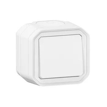   Legrand Plexo 55 069751L vízmentes IP55 váltókapcsoló (106), fehér burkolattal, kerettel, falon kívüli ( összeszerelt ), 10A 250V, Legrand 069751L