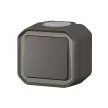 Legrand Plexo 55 069761L vízmentes IP55 váltókapcsoló (106), antracit burkolattal, kerettel, falon kívüli ( összeszerelt ), 10A 250V, Legrand 069761L