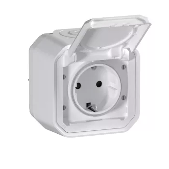 Legrand Plexo 55 069771L dugalj 2P+F csapófedéllel, 16 A, IP55, fehér