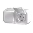 Legrand Plexo 55 069772L kettős dugalj csapófedéllel, 16 A, IP55, fehér