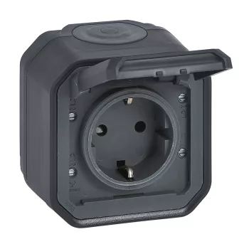Legrand Plexo 55 069783L dugalj 2P+F csapófedéllel, 16 A, IP55, antracit