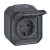Legrand Plexo 55 069783L dugalj 2P+F csapófedéllel, 16 A, IP55, antracit