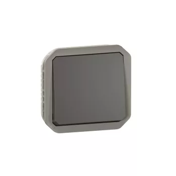   Legrand Plexo 55 069801L vízmentes IP55 váltókapcsoló (106), antracit burkolattal, kerettel, süllyesztett kivitel ( összeszerelt ), 10A 250V, Legrand 069801L