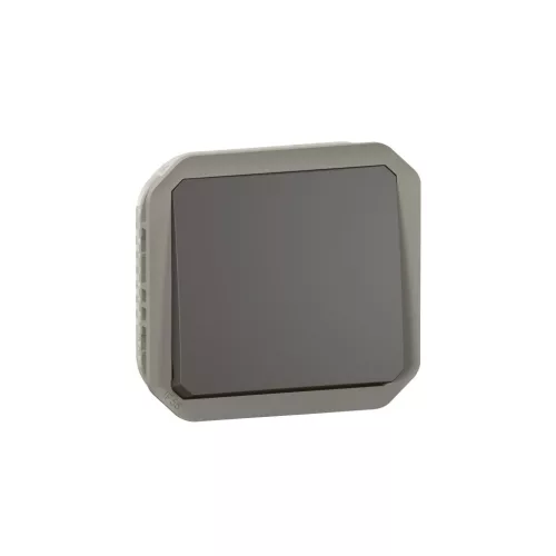 Legrand Plexo 55 069810L egypólusú nyomó (N101), 10 A, IP55, antracit, süllyesztett