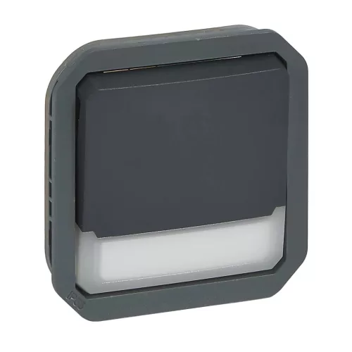 Legrand Plexo 55 069814L váltóérintkezős nyomó (106), 10 A, IP55, antracit, süllyesztett