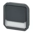 Legrand Plexo 55 069814L vízmentes IP55 váltóérintkezős nyomó (106), antracit burkolattal, kerettel, jelzőfénnyel , süllyesztett kivitel ( összeszerelt ), 10A 250V, Legrand 069814L