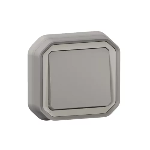 Legrand Plexo 55 069820L egypólusú nyomó (N101), 10 A, IP55, szürke