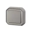 Legrand Plexo 55 069820L vízmentes IP55 egypólusú nyomó (N101), szürke burkolattal, kerettel, süllyesztett kivitel ( összeszerelt ), 10A 250V, Legrand 069820L