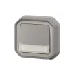 Legrand Plexo 55 069824L vízmentes IP55 váltóérintkezős nyomó (106), szürke burkolattal, kerettel, jelzőfénnyel , süllyesztett kivitel ( összeszerelt ), 10A 250V, Legrand 069824L