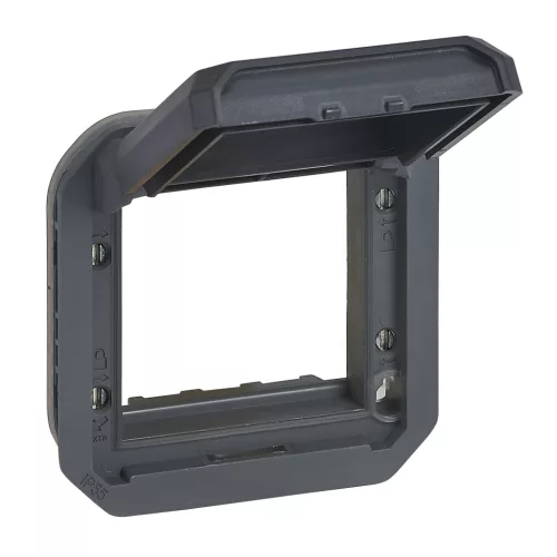 Legrand Plexo 55 069830L Mosaic adapter csapófedéllel, IP55, antracit