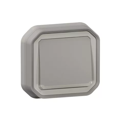 Legrand Plexo 55 069832L egypólusú nyomó (N101), 10 A, IP55, szürke
