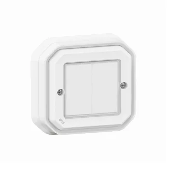 Legrand Plexo 55 069835L Netatmo okos vezeték nélküli kettős kapcsoló, IP55, fehér