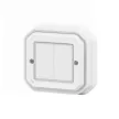 Legrand Plexo 55 069835L vízmentes IP55 Netatmo okos vezeték nélküli kettős kapcsoló, fehér burkolattal, kerettel, süllyesztett kivitel ( összeszerelt ), Legrand 069835L