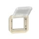 Legrand Plexo 55 069838L vízmentes IP55 Program Mosaic adapter csapófedéllel, elefántcsont burkolattal, csapófedéllel, ( szerelhető kivitel ), Legrand 069838L