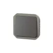 Legrand Plexo 55 069841L vízmentes IP55 váltóérintkezős nyomó (106), antracit burkolattal, kerettel, süllyesztett kivitel ( összeszerelt ), 10A 250V, Legrand 069841L