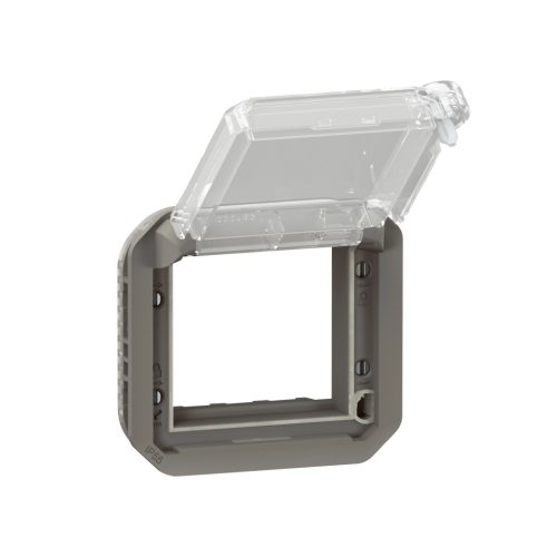 Legrand Plexo 55 069845L vízmentes IP55 Mosaic adapter csapófedéllel, antracit burkolattal, csapófedéllel, ( szerelhető kivitel ), Legrand 069845L