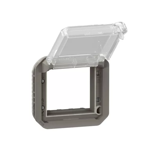 Legrand Plexo 55 069845L Mosaic adapter csapófedéllel, IP55, antracit