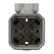 Legrand Plexo 55 069846L vízmentes IP55 falon kívüli 1-es doboz 2 bemenettel, ISO20 tömszelencével,, szürke színben, Legrand 069846L