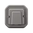 Legrand Plexo 55 069848L vízmentes IP55 süllyesztett kábelkivezető, szürke burkolattal, kerettel, süllyesztett kivitel ( összeszerelt ), 16A , Legrand 069848L