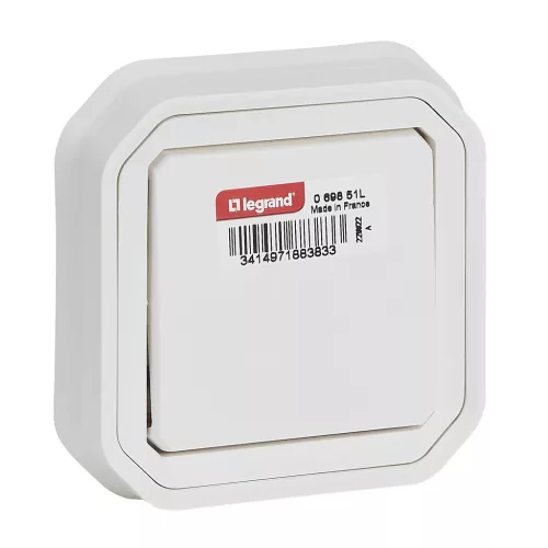 Legrand Plexo 55 069851L váltókapcsoló (106), 10 A, IP55, fehér