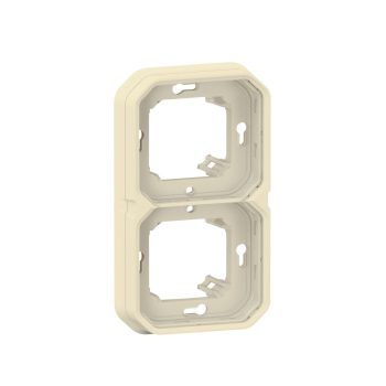   Legrand Plexo 55 069853L vízmentes IP55 kettes keret,, elefántcsont színben, ( szerelhető kivitel ), Legrand 069853L