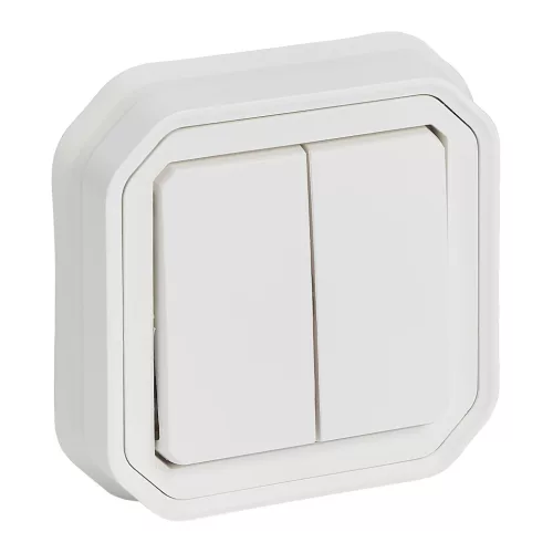 Legrand Plexo 55 069855L dupla váltókapcsoló (106+6), 10 A, IP55, fehér
