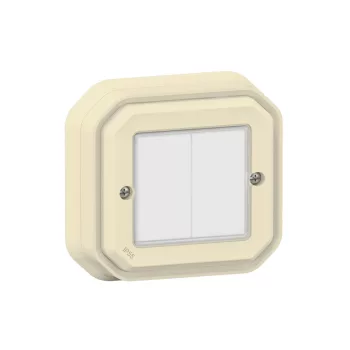 Legrand Plexo 55 069857L Netatmo okos vezeték nélküli kettős kapcsoló, IP55, elefántcsont