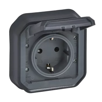 Legrand Plexo 55 069859L dugalj 2P+F csapófedéllel, 16 A, IP55, antracit